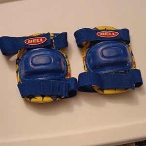 Free Add-on Bell Blue and Yellow Knee Pads - Youth Size Medium